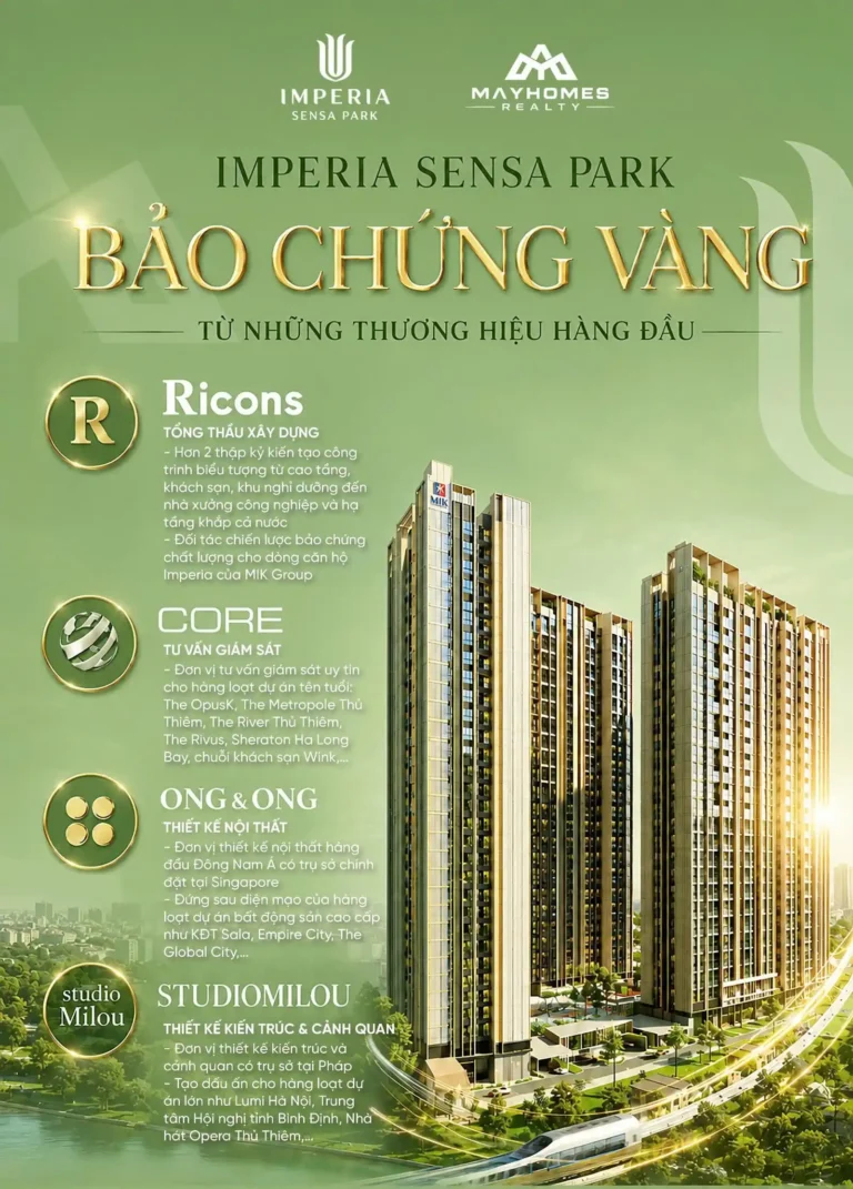 Các đối tác phát triển Imperia Sensa Park gồm Ricons, studioMilou, ONG&ONG và CORE