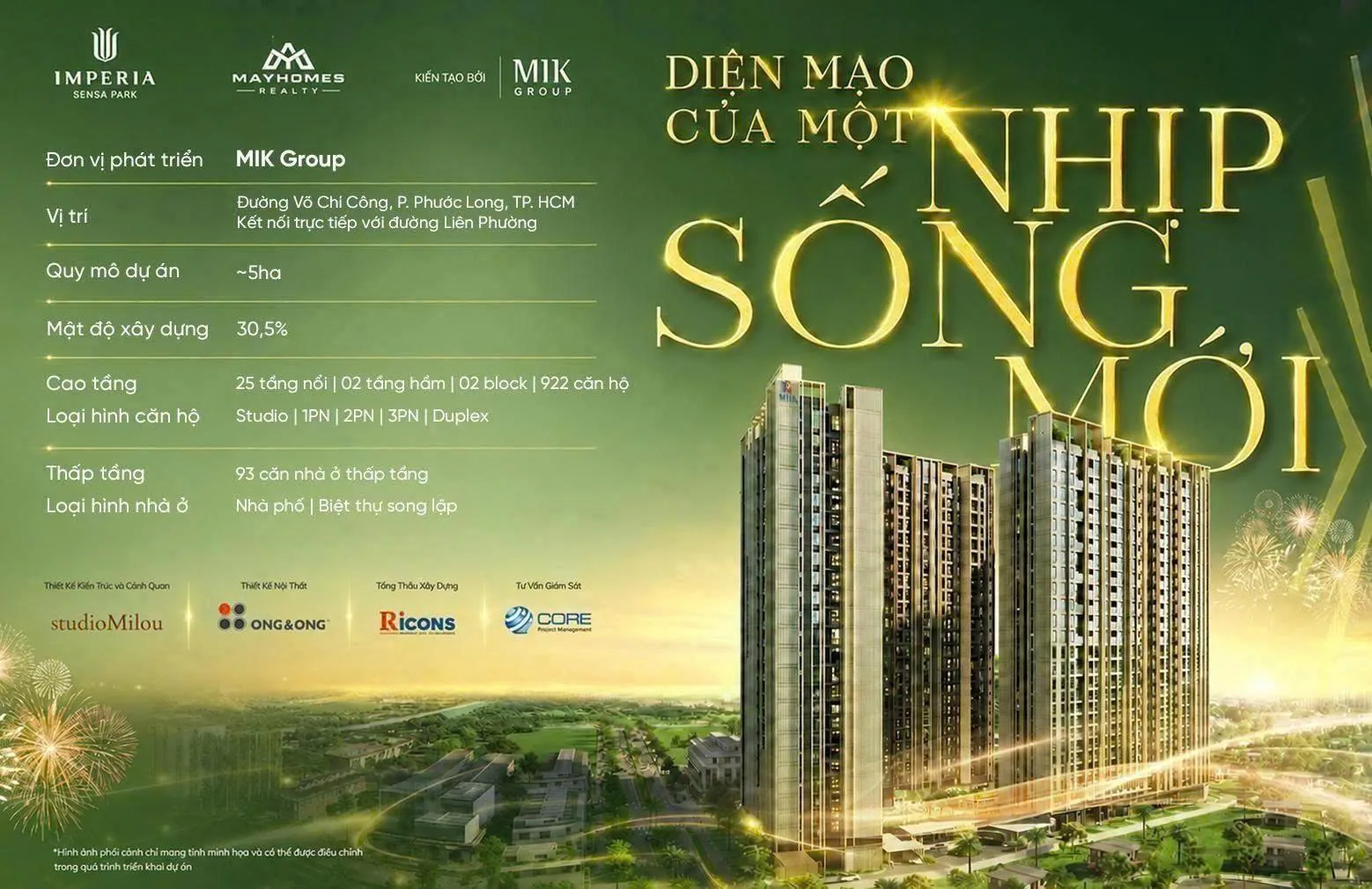 Thông tin tổng quan dự án Imperia Sensa Park do MIK Group phát triển tại phường Phước Long